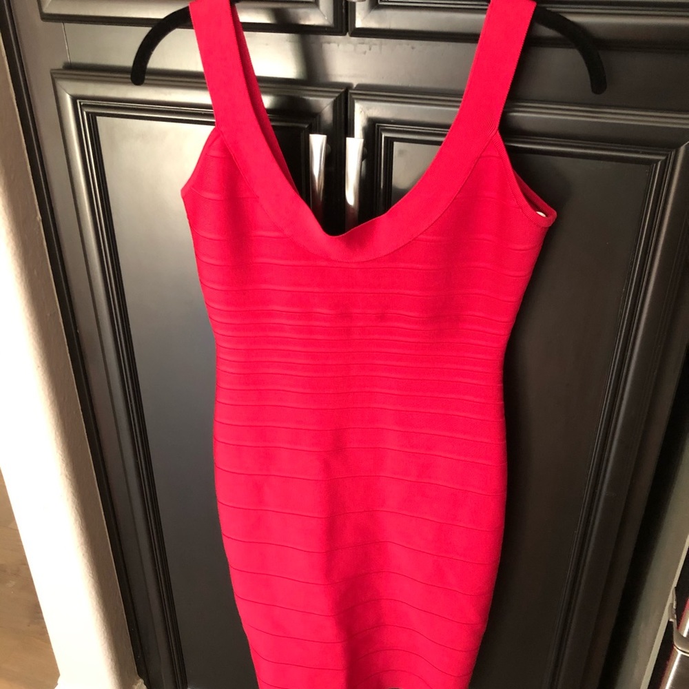 Beautiful Red Herve Leger Bandage Dress